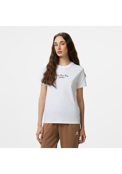 Converse Kadın Beyaz T-shirt 10027753 Beyaz