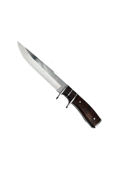 300.s2008 Sterlıng 32cm Kahverengi Avcı Kamp Bıçağı Kahverengi - Gümüş