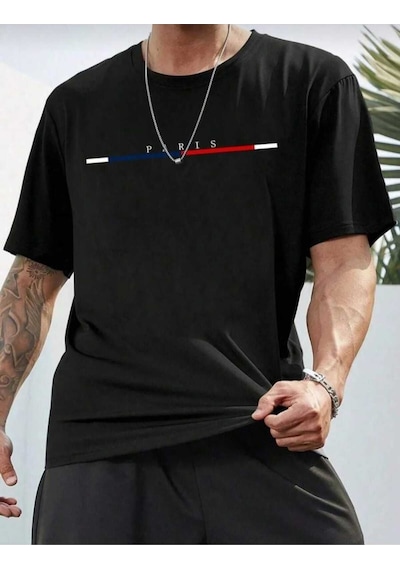 Kozia Outdoors Malkoçbey Paris Baskılı T-shirt SIYAH