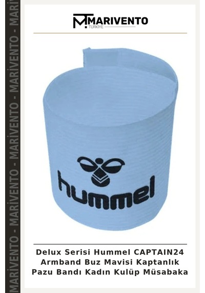 Delux Serisi Hummel Captaın24 Armband Buz Mavisi Kaptanlık Pazu Bandı Kadın Kulüp Müsabaka Mavi