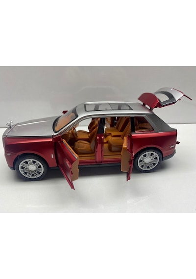 Rolls Royce Metal Model Araba Metal Oyuncak Araba 1.24 Koleksiyon Araba Kapılar Açılır Sesli Işıklı Gri
