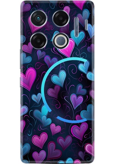 Infinix Gt 20 Pro Kılıf Boutique Baskılı Resimli Mavi Kalp Pcode -082