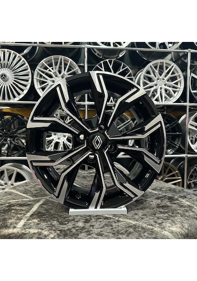 16 İnç 4x100 Clio İcon Siyah Elmas Kesim Jant Modeli Renault