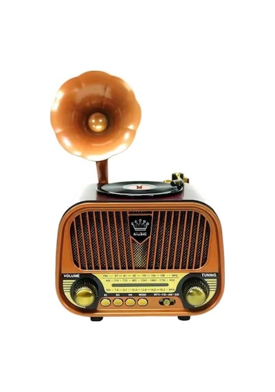 Rose Sp-428 Usb-sd-fm-bluetooth Destekli Şarjlı Nostaljik Retro Radyo - Kahverengi
