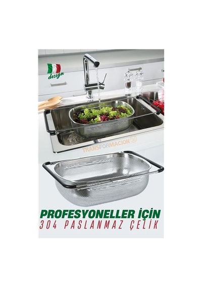 Transformacion Lavabo Süzgeci Ayarlanabilir Kevgir 304 Paslanmaz Çelik 721523