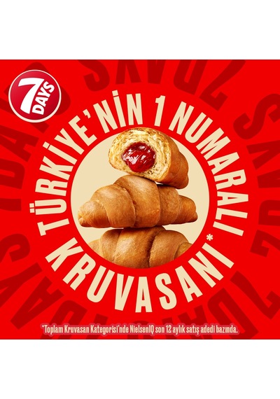 7 Days Çilekli Kruvasan 60 Gr - 24 Adet