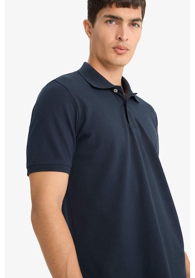 Defacto Regular Fit Polo Yaka Pike Kısa Kollu Tişört E9504ax25smnv64 Lacivert
