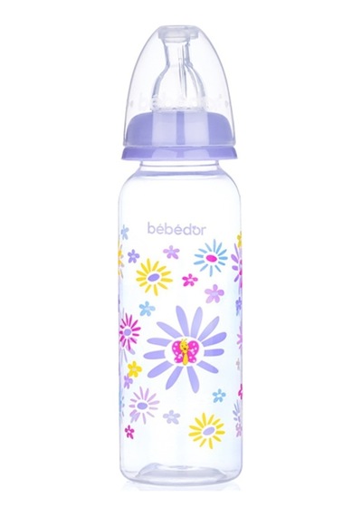Bebedor B-24302 Desenli PP Biberon 250 ML Mor