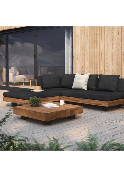 Rhiaconcept Asos Bahçe,balkon Ve Teras Köşe Takımı Ceviz