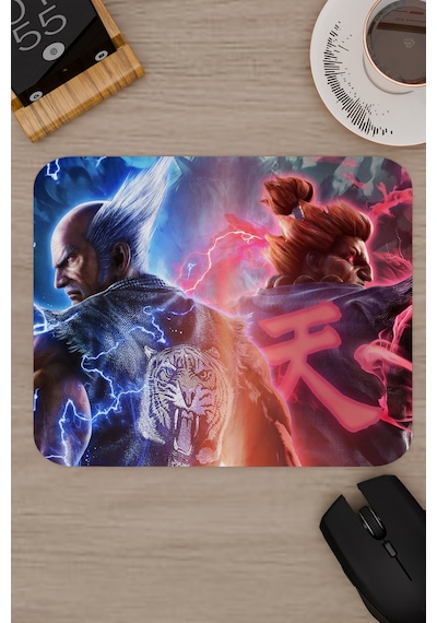 Tekken Kaymaz Dikişli Kauçuk Oyuncu Mousepad V4 - 22x18 Gaming Mouse Pad Fare Altlığı