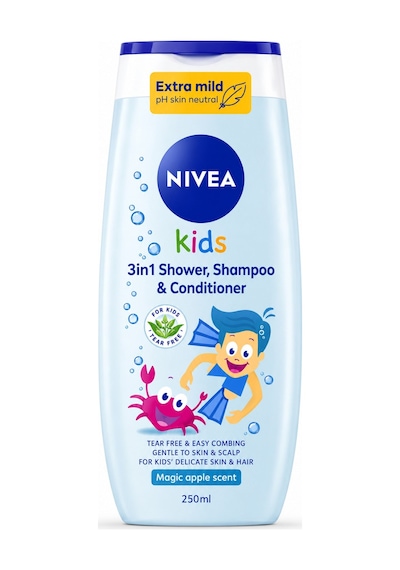 Nivea Çocuk Şampuanı ve Duş Jeli 250 Ml Göz Yakmayan Ekstra Yumuşatıcı Formül