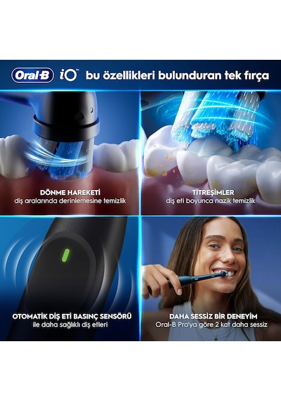 Oral-b Io2 Şarjlı/elektrikli Diş Fırçası, 2'li Set, Siyah & Orman
