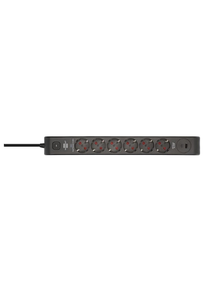Brennenstuhl 6 Soketli 13.500a Akım Korumalı Priz + 20w Type-c Pd & 20w Usb-a Hızlı Şarj 2 Metre 2 m