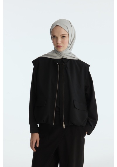 Mirsoy Scarf İpeksi Jakar Şal Sarmaşık Desen Gri