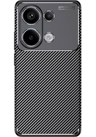 Noktaks - Redmi Note 13 Pro 4g Uyumlu Kılıf Parmak İzi Tutmayan Karbon Negro Silikon Kapak - Siyah - T30291