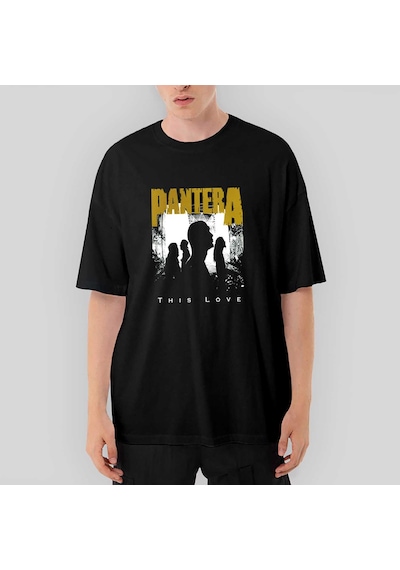 Pantera This Love Oversize Siyah Tişört Siyah