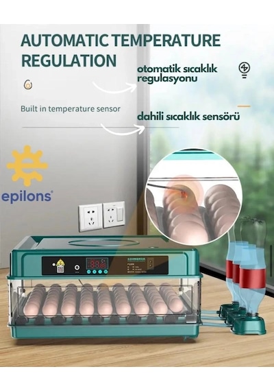 Bay Kuluçka Makinesi 130 Tavuk Yumurtalı Extra Yedek Motorlu İncubator Najmaddin