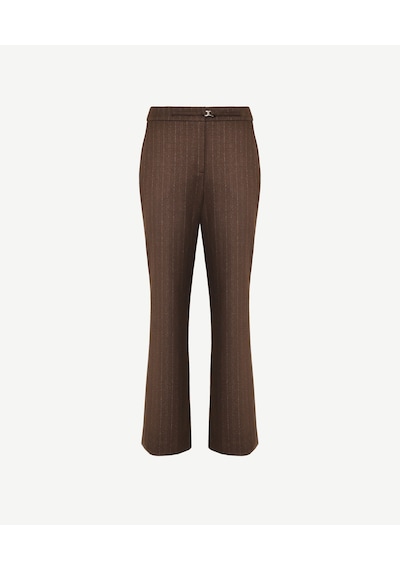 Yargıcı Bel Detaylı Pantolon Brown Kahverengi