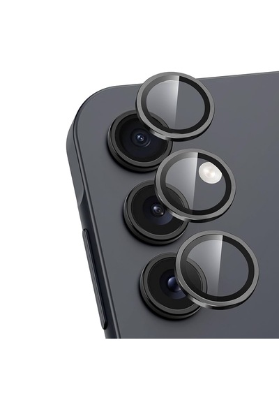 Forzacase Samsung Galaxy A16 İle Uyumlu Kamera Camı Lens Koruyucu Halka Seti - Fc381 Siyah