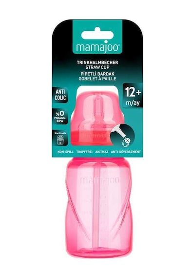 Mamajoo Pipetli Bardak 270 ML -  Pembe