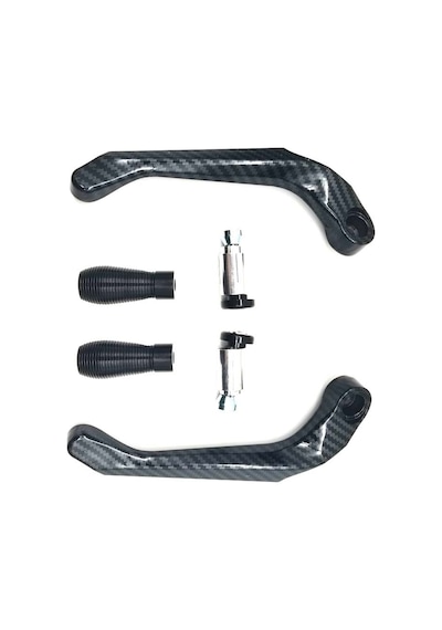 MOTOSİKLET MANET KORUMA ALEMİNYUM (KARBON DESEN) SİYAH