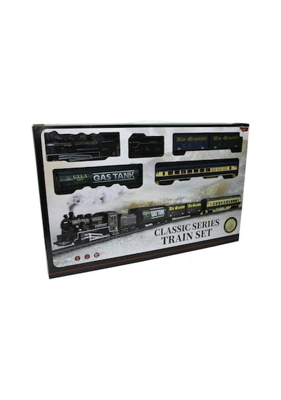 Classic Series Pilli Işıklı Sesli Oyuncak Tren Seti - 33 Parça Nostaljik Tren - 365 Cm Ray