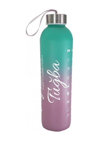 Kişiye Özel Renkli 750 Ml Motivasyon Cam Su Matarası Hk2709 001