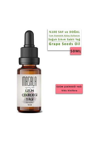 Masala Üzüm Çekirdeği Yağı 50 ML Soğuk Pres (Grapeseed Oil)