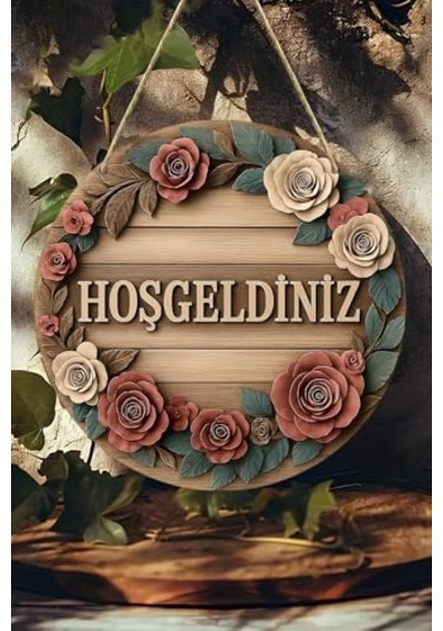 Hoş Geldiniz Çiçekli Mdf Kapı Süsü Askılı Silinebilir Dekoratif 33 Cm Ks013,beyaz 20 X Çok Renkli