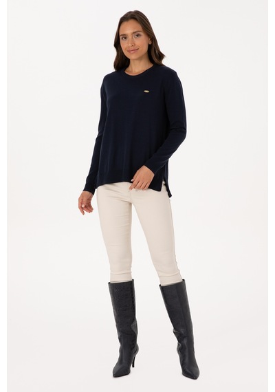 U.S. Polo Assn. Kadın Lacivert Bisiklet Yaka Basic Kazak 50307735-VR033