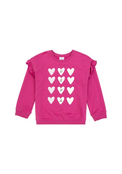 U.s. Polo Assn. Kız Çocuk Pembe Sweatshirt 50317912-vr041 Pembe