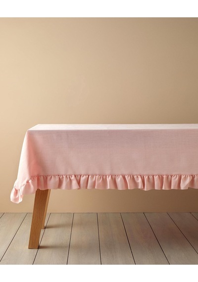 Flor Pura Polyester Masa Örtüsü Pembe Acı Kahverengi
