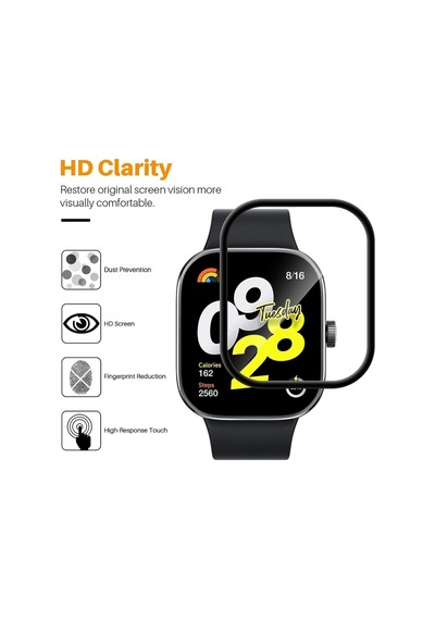 Xiaomi Redmi Watch 4 Uyumlu Tam Kaplayan Nano Cam Ekran Koruyucu