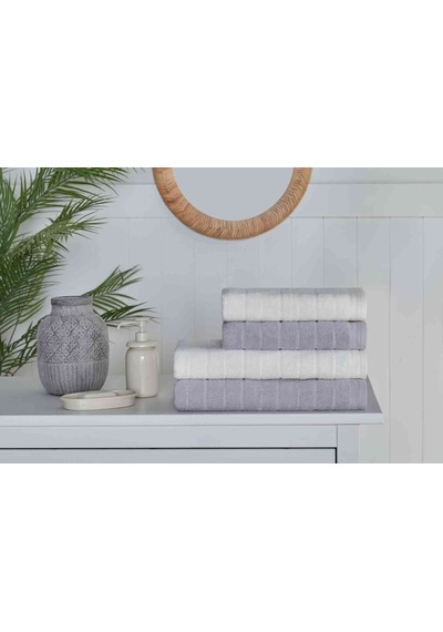 Özdilek Nev Mellow Gri-krem Best Set Hamam Takımı