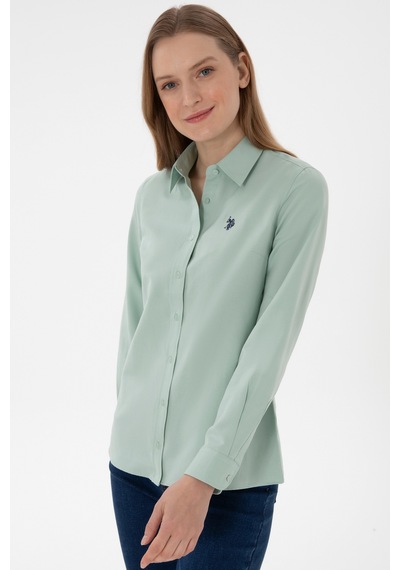 U.s. Polo Assn. Kadın Su Yeşili Gömlek Basic 50307726-vr048 Su Yesılı Mint Yeşili