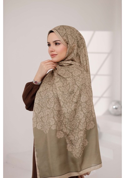 Mimiyum Nevra Desen Soft Şal Kum