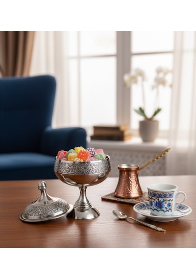 Ottoman Gumus Sekerlık 14 Cm
