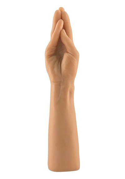 35 Cm Dev Boy Ekstra Kalın Realistik El Tasarımlı Dildo Melez Çok Renkli