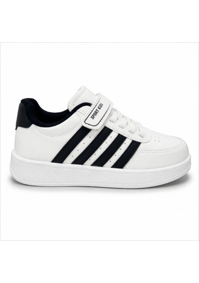 Black Flex Çocuk Cırtlı Basıc Sneaker Ayakkabı Beyaz 31-35 55400 Beyaz