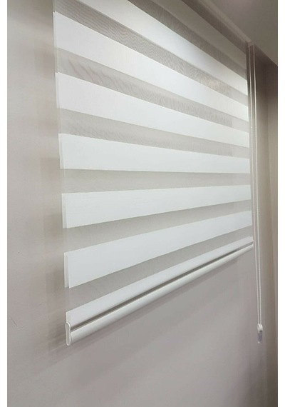 Beyaz Bambu Zebra Stor Perde