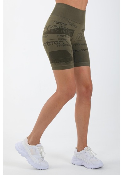 Maraton Active Slimfit Kadın Koşu Haki Şort 818015-haki