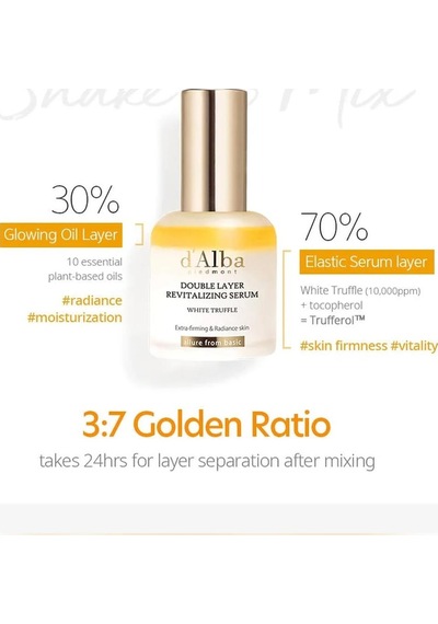 D'alba Piedmont White Truffle Çift Fazlı Nemlendirici Ve Canlandırıcı Serum 50ml
