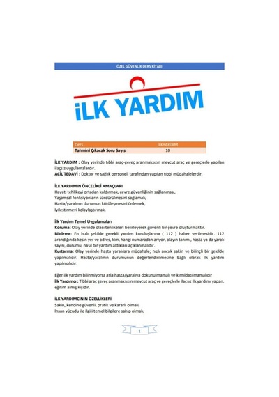 Özel Güvenlik Eğitim Seti Silahlı