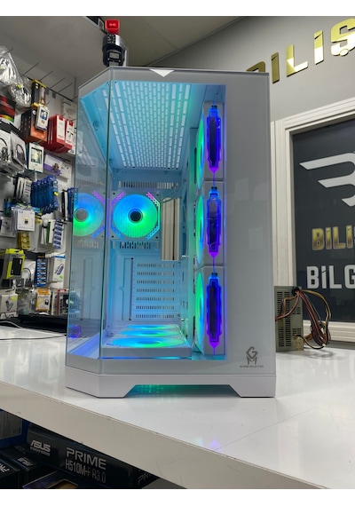 Game Master Beyaz F7 Lite 7 Fanlı Argb Kumandalı Kontrolcülü Gaming Pc Kasa Akvaryum Kasa