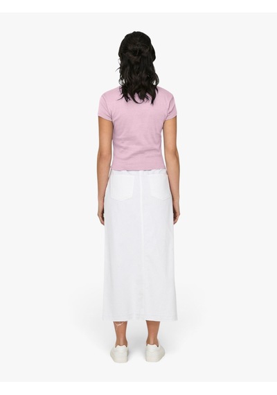 Only Onlelına S/s O-neck Short Top Jrs Noos Kadın Pembe Bluz - 15320229