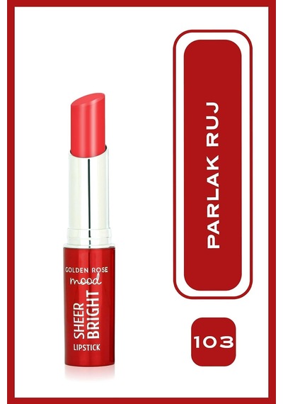 Mood Sheer Bright Lipstick No:103 Coral Red - Parlak Ruj Çok Renkli