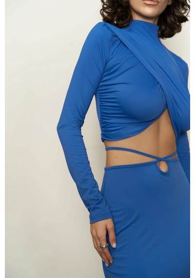 Mai Collection Mai Studios Co. Kelsey İp Detay Saks Mavi Crop Etek Takım Saks Mavi Mai Collection Mai Studios Co. Kelsey İp Detay Saks Mavi Crop Etek Takım Saks Mavi