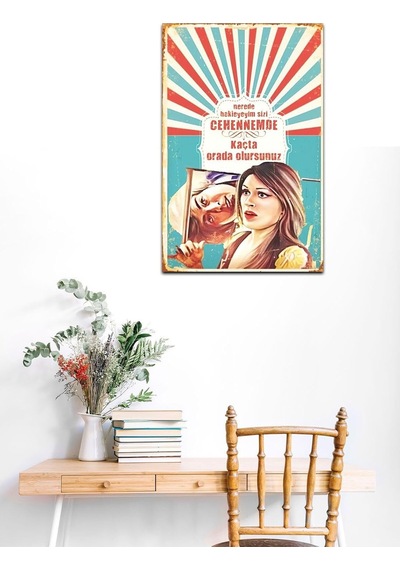Kuşe Kağıt Duvar Posteri Nerede Bekleyeyim Sizi Retro Vintage Drtr0096