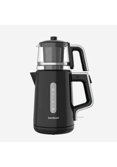 Cam Demlikli Çay Makinesi Siyah Renk 1850 W