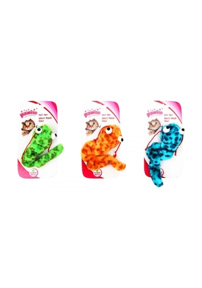 Pawise 28131 17 CM Titreşimli Peluş Tırtıl Kedi Oyuncağı Çok Renkli